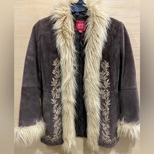 Vintage Afghan Penny Lane Coat Suede Sz S